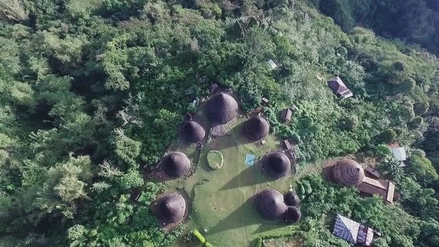 Magical Wae Rebo | Aerial shot | Pull back