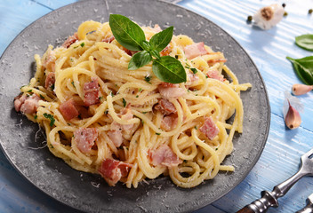 Delicious carbonara pasta