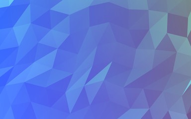 Abstract triangle geometrical blue background. Geometric origami style with gradient. 3D illustration