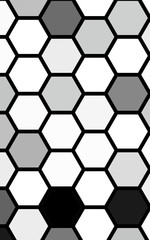 Obraz premium Black honeycomb with a gradient color. Isometric geometry. 3D illustration