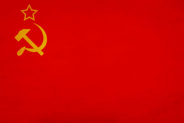 red flag of the Soviet Union in vintage style