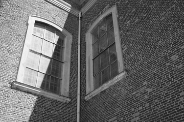 Architecture windows corner detail