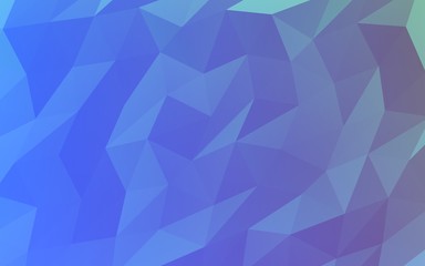 Abstract triangle geometrical blue background. Geometric origami style with gradient. 3D illustration