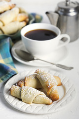 Rugelach with chocolate filling