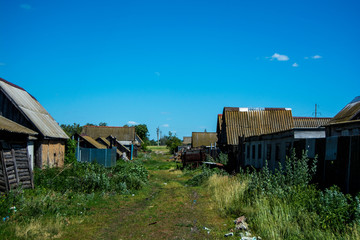 Russian village in summer