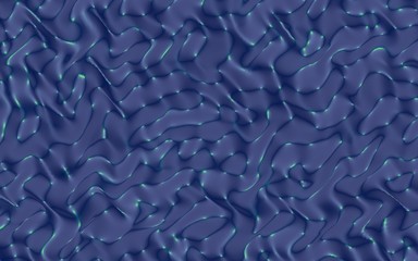 Fototapeta premium Graphic illustration - liquid pattern dark blue color. Modern abstract background. Design wallpaper. 3D illustration