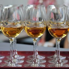 Glasses with welcome drink