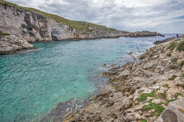 Amazing Panorama of Limnionas beach at Zakynthos island, Greece