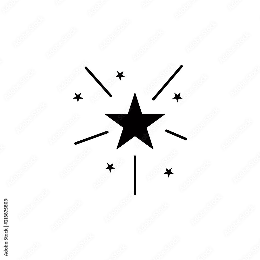 Poster firework glyph style icon. element of circus icon for mobile concept and web apps. glyph style firew