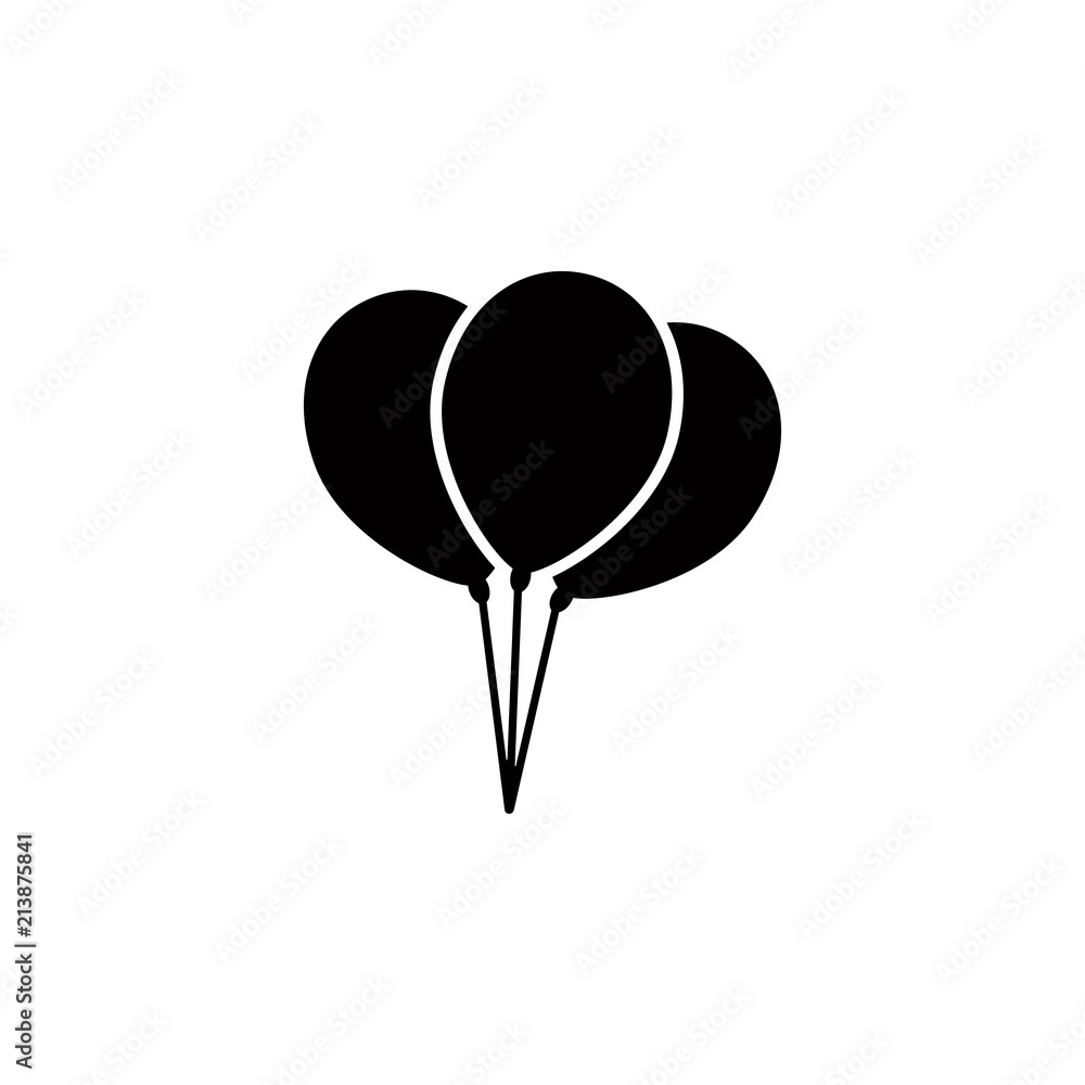 Aufkleber balloons glyph style icon. element of circus icon for mobile concept and web apps. glyph style ballo