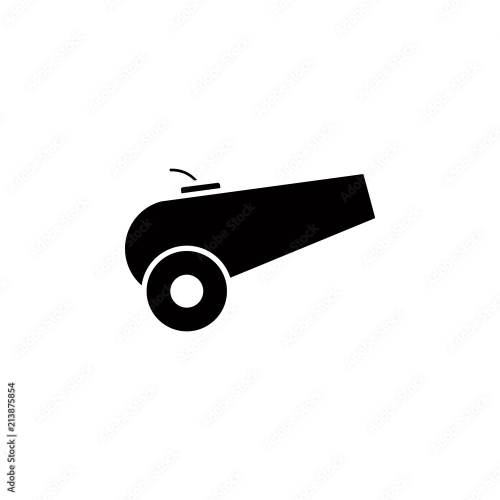 Poster a gun glyph style icon. element of circus icon for mobile concept and web apps. glyph style a gun ic