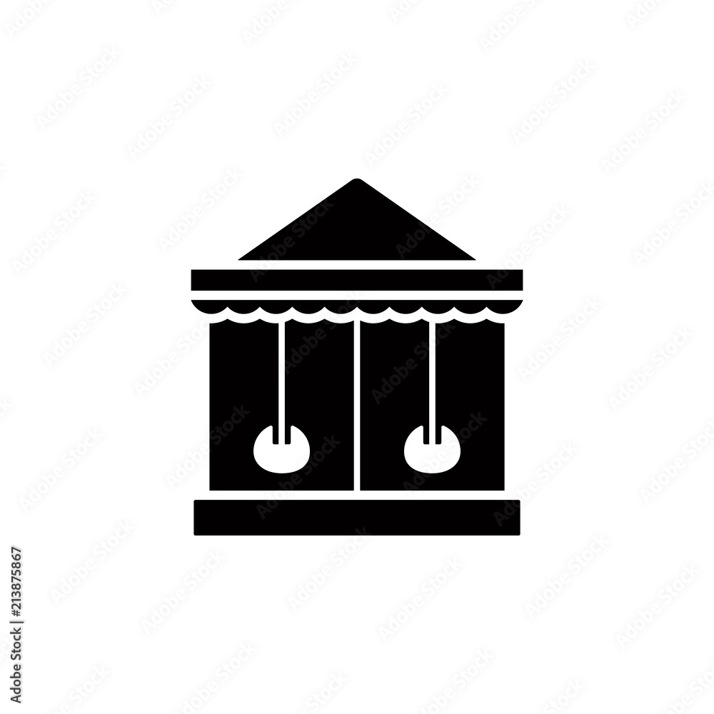Poster shooting gallery glyph style icon. element of circus icon for mobile concept and web apps. glyph sty