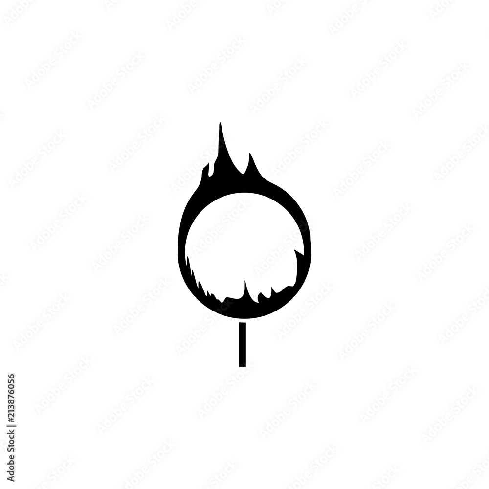 Aufkleber ring of fire glyph style icon. element of circus icon for mobile concept and web apps. glyph style r