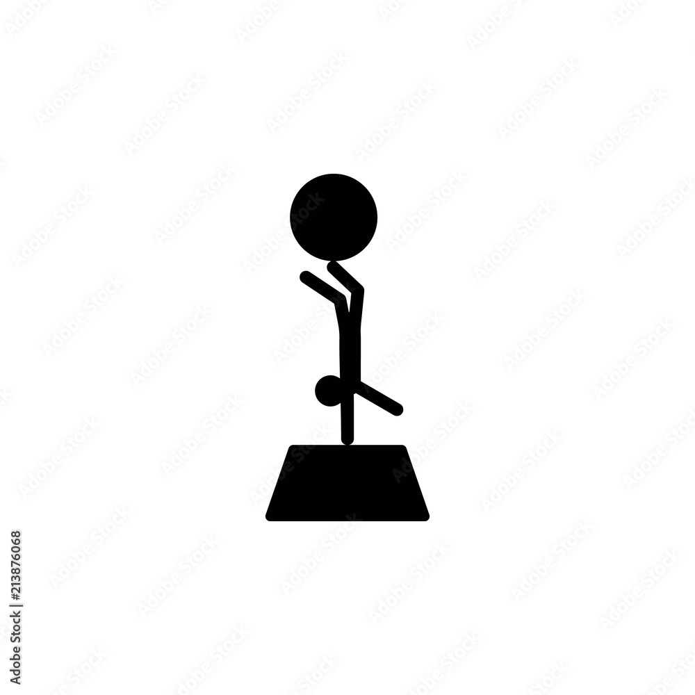 Poster juggler with a ball glyph style icon. element of circus icon for mobile concept and web apps. glyph 