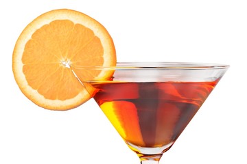 Cocktail with Orange Garnish