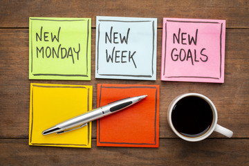 new Monday, week and goals