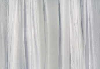 White transparent curtain.

