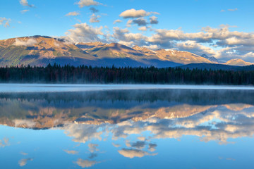 Lake Annette at Jasper National Park, Alberta, Canada