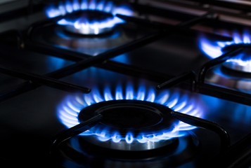 Gas Burners with Blue Flames
