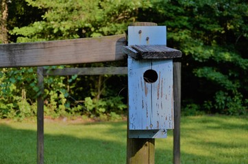 rustic old birdhouse
