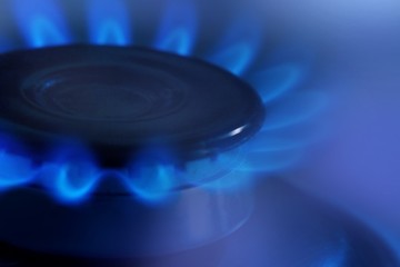 Gas Burner with Blue Flames