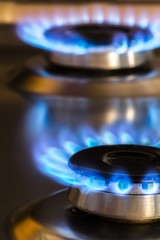 Gas Burners with Blue Flames