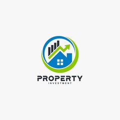 Property investment logo design vector