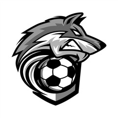 Football Wolf Team Logo