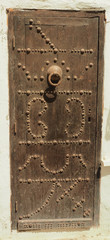 old Arabic door with ornament. architecture element