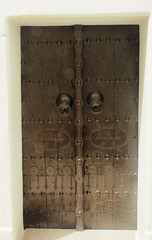 old Arabic door with ornament. architecture element
