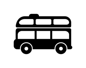 bus vehicle black silhouette image vector icon symbol