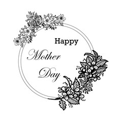 elegant modern lettering of Happy Mother's Day