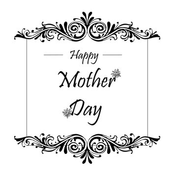 elegant modern lettering of Happy Mother's Day