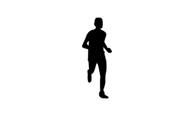 Silhouettes of Running Man, Athletics 