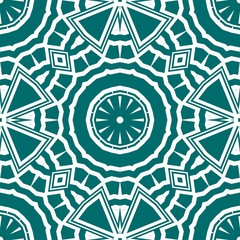 creative geometric ornament on color background. Seamless vector illustration. For interior design, wallpaper.