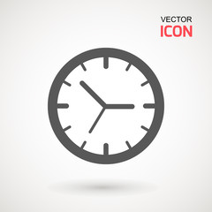 Alarm Clock icon vector, Flat design style. Simple watch icon. Wake up, get up concept, Time sign isolated on white background.