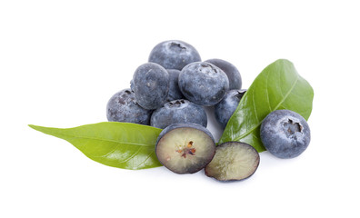 Fresh berries isolated on white background.