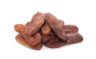 Obraz premium Sun-Dried Bananas Isolated on White Background