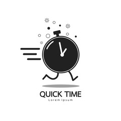 Business concept. Fast time icon logo design element. Vector illustration