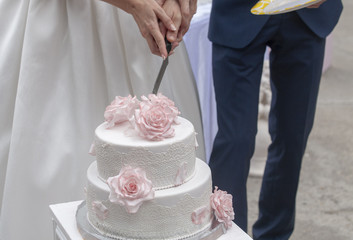 a wedding cake