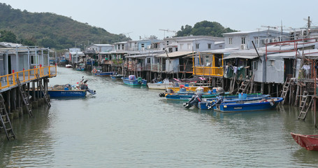 Fototapeta na wymiar Tai O fishing village