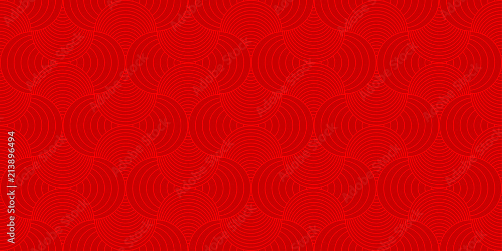 Poster Background pattern seamless red luxury round rectangle circle abstract vector design. Chinese New Year background