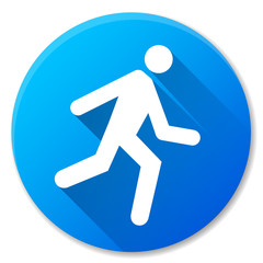 running blue circle icon design