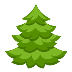 Colorful cartoon christmas tree.