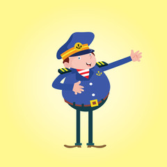 happy funny joyful seaman navy sailor marine mariner cartoon character