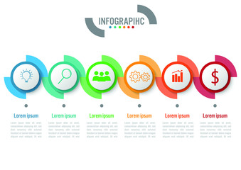 Business infographic template with 5 options, Abstract elements diagram or processes and business flat icon, Vector business template for presentation.Creative concept for infographic.