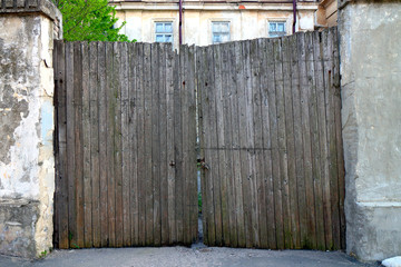 Old vintage wooden gate