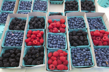 variety of market berries
