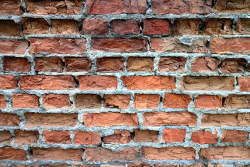 Old grunge brick wall background