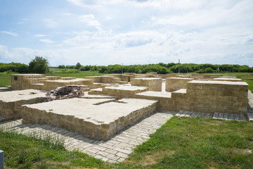 Ancient excavations. Bath in the Museum in Bolgar in Russia in the Republic of Tatarstan. Summer day. 7 July 2018